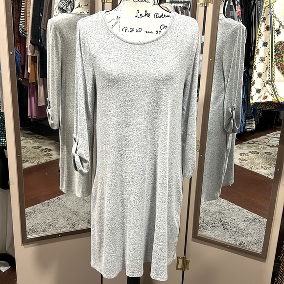 AGB Dresses & Skirts - AGB size medium. Gray soft sweater dress.